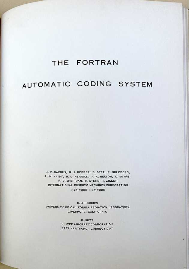 FORTRAN Programmer's Manual, 1957
